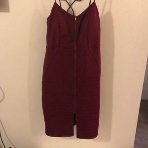 Zip Up Bodycon Dress